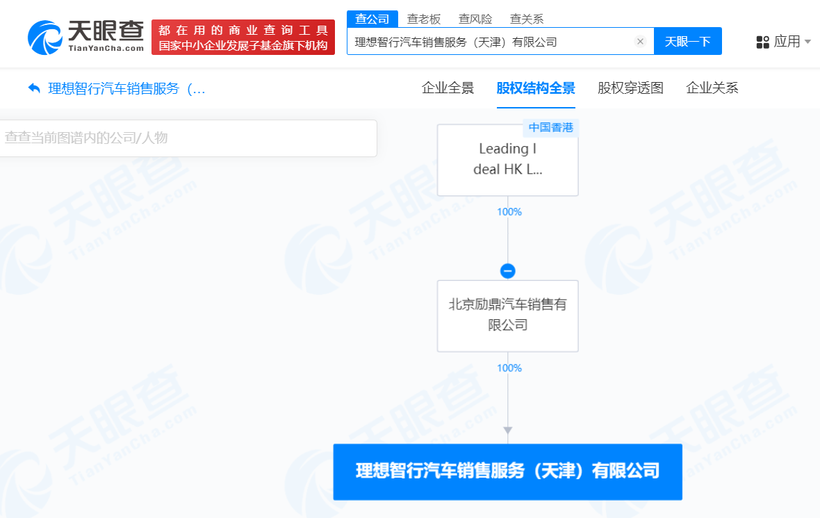 理想汽車加速布局天津市場(chǎng)，新設(shè)銷售服務(wù)公司拓展二手車業(yè)務(wù)